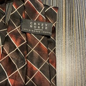 Crazy Horse Men's Red and Black Tie